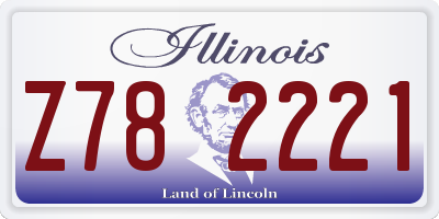 IL license plate Z782221
