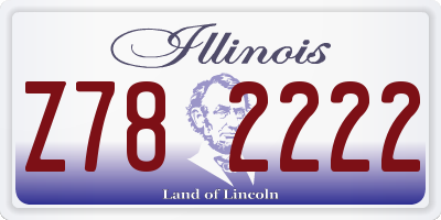 IL license plate Z782222