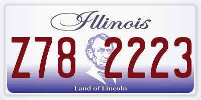 IL license plate Z782223