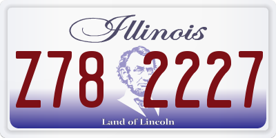 IL license plate Z782227