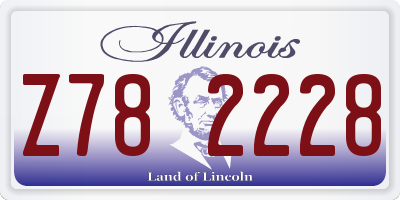 IL license plate Z782228