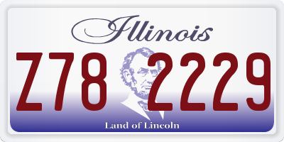 IL license plate Z782229