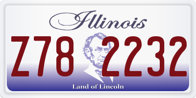 IL license plate Z782232