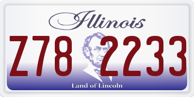 IL license plate Z782233