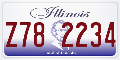 IL license plate Z782234