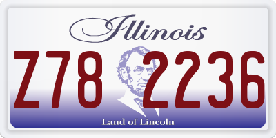 IL license plate Z782236