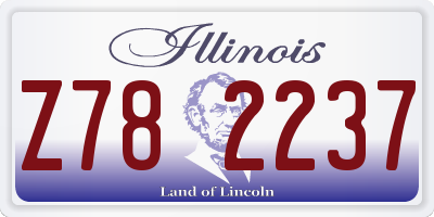 IL license plate Z782237