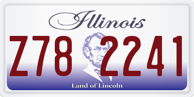IL license plate Z782241