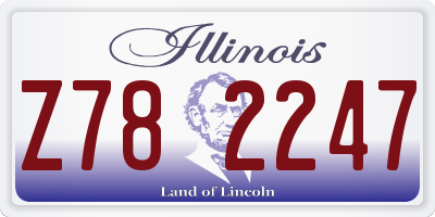 IL license plate Z782247