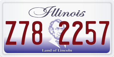 IL license plate Z782257