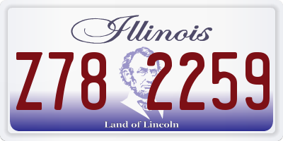 IL license plate Z782259