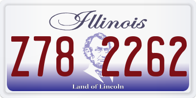 IL license plate Z782262