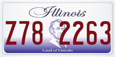 IL license plate Z782263