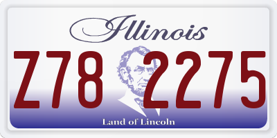 IL license plate Z782275