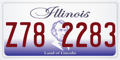 IL license plate Z782283