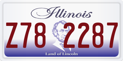 IL license plate Z782287