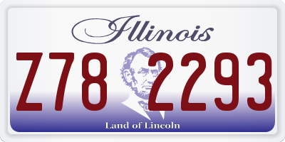 IL license plate Z782293