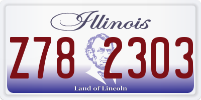 IL license plate Z782303