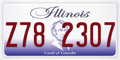 IL license plate Z782307