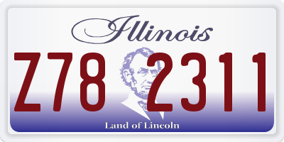 IL license plate Z782311