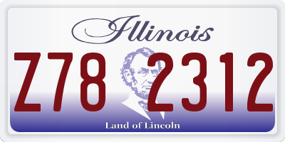 IL license plate Z782312