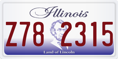 IL license plate Z782315