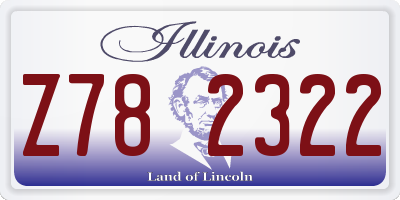 IL license plate Z782322