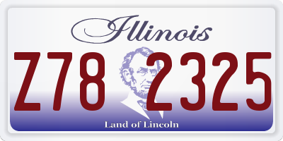 IL license plate Z782325