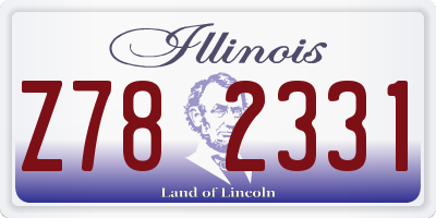 IL license plate Z782331