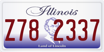 IL license plate Z782337