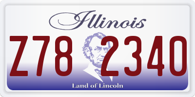 IL license plate Z782340