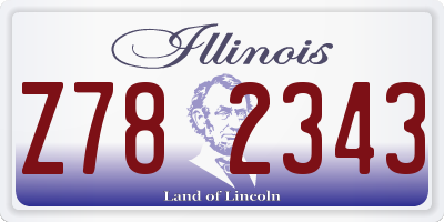 IL license plate Z782343
