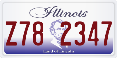 IL license plate Z782347