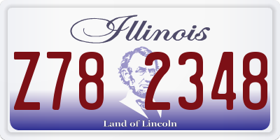 IL license plate Z782348