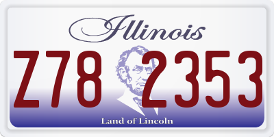 IL license plate Z782353