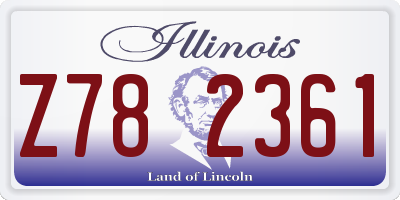 IL license plate Z782361