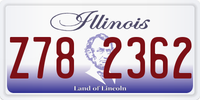 IL license plate Z782362