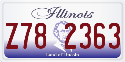 IL license plate Z782363