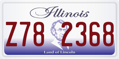 IL license plate Z782368