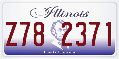IL license plate Z782371