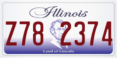 IL license plate Z782374
