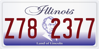 IL license plate Z782377