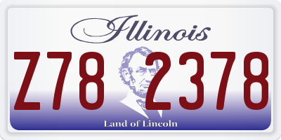 IL license plate Z782378