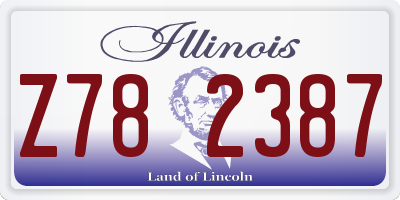 IL license plate Z782387