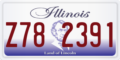 IL license plate Z782391