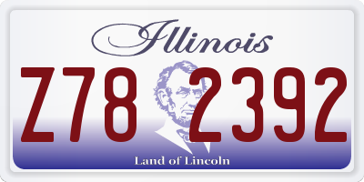 IL license plate Z782392