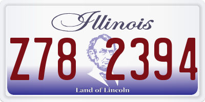 IL license plate Z782394