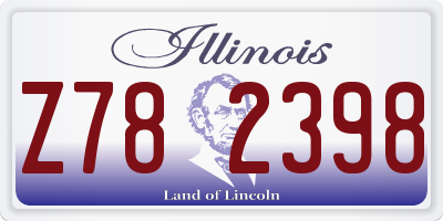 IL license plate Z782398