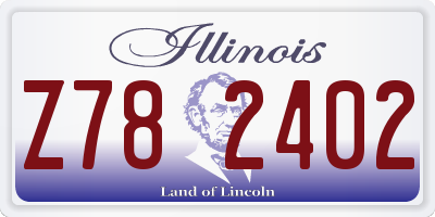 IL license plate Z782402