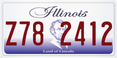 IL license plate Z782412